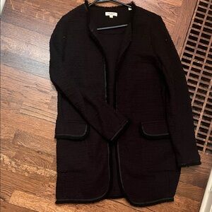Max Studio Black Textured Coat